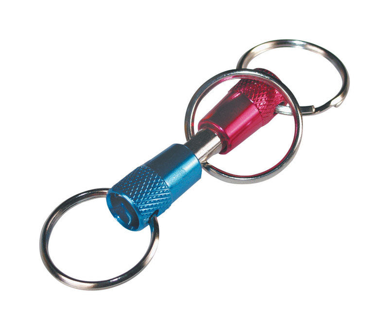 HILLMAN 5936729 Metal Valet Key Chain44; Pink & Blue - Pack of 5