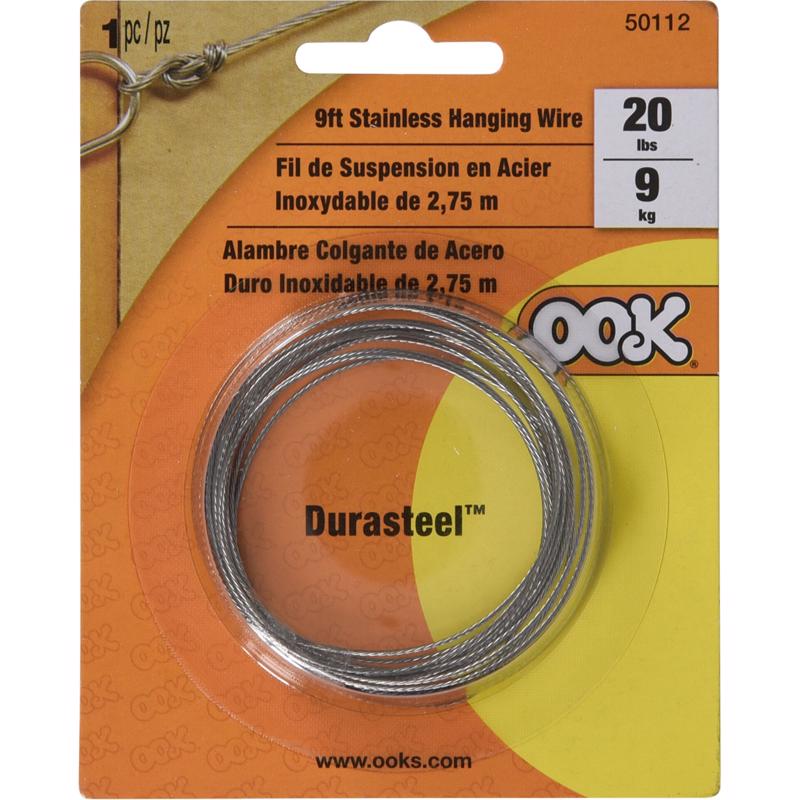 OOK/IMPEX SYSTEMS GROUP 50112 Series 9'SS 20LB Pic Hang Wire