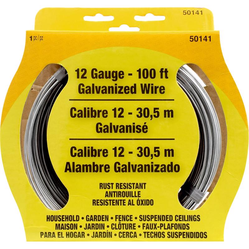 OOK 50141 12 Gauge, 100ft Steel Galvanized Wire