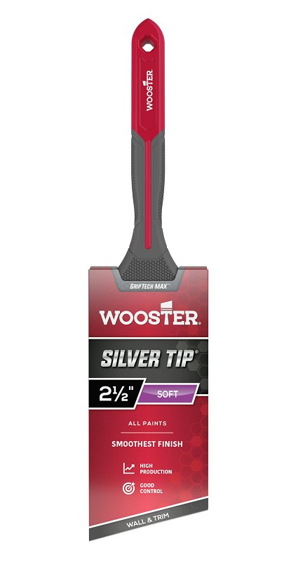 12‐Pack of 2‐1/2" Wooster 5221 Silver Tip CT Polyester Angle Sash Paint Brush G5221-2 1/2 (12-Pack)