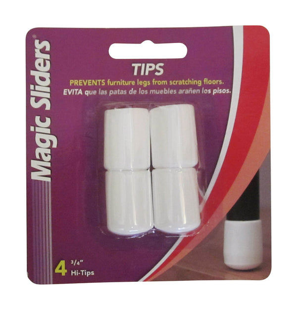 Magic Sliders Leg Tip Vnyl Wh 3/4"W 94377