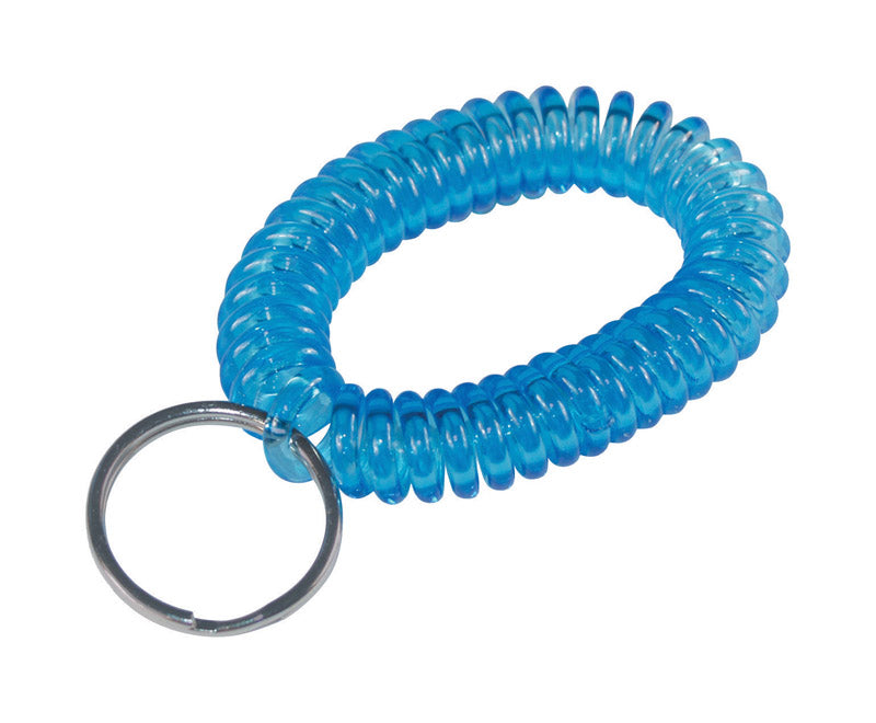 Hillman Metal/Plastic Silver Wrist Coil Key Chain - Case of: 55