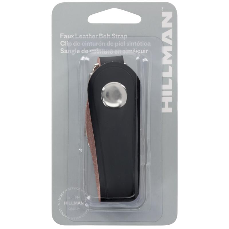 Hillman 703178 Leather Belt Hook with Snap, 5 Pack, No Size, Brown