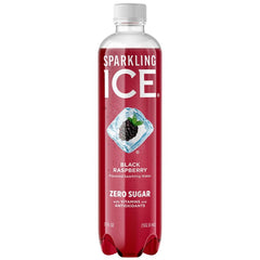 Sparkling Ice, Black Raspberry Sparkling Water, Zero Sugar Flavored Water, with Antioxidants and Vitamins, 17 fl oz Bottle 622312