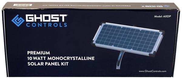 Ghost Controls Solar Panel Premium 10 Watt Monocrystalline Panel for Automatic Gate Opener Systems, Model AXDP