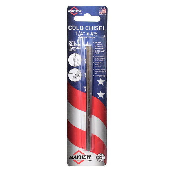 Mayhew Select 10102 1/4-by-4-1/2-Inch Carded Cold Chisel , Black