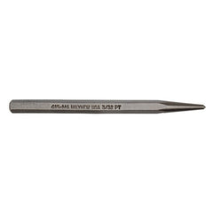 Mayhew Tools 74102 Center Punch, 1/2" x 3/32" Point, Shot Blast Finish