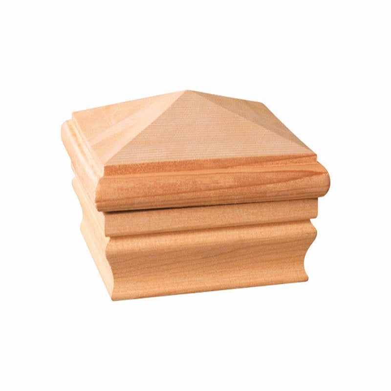 Deckorators 4 in. x 4 in. Newport High Pyramid Cedar Post Cap