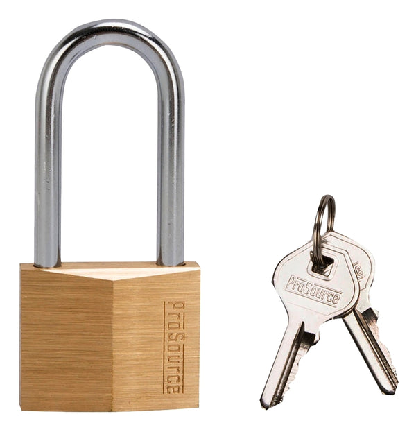 MINTCRAFT HD10042 Padlock, Shackle, 2-Inch, Brass, 6-Pack