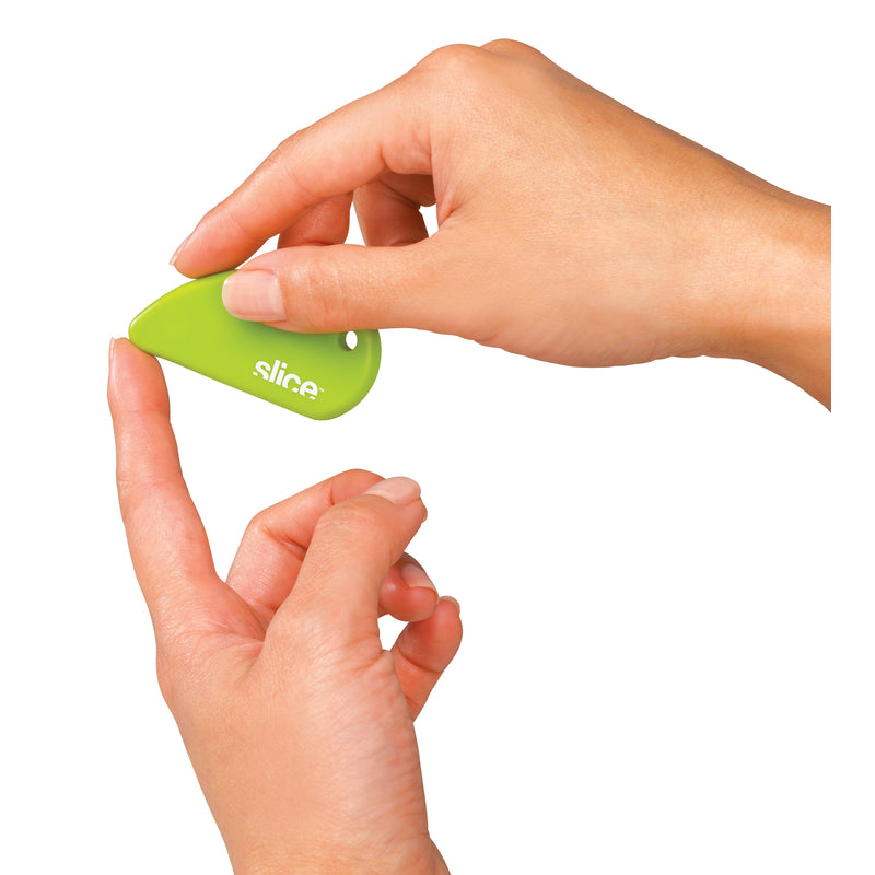 Slice 00100 Ceramic Blade Safety Cutter, Opens Clamshell Packaging, Coupon Cutter, Trim Photos, Scrapbooking, Fits Keychain, Green