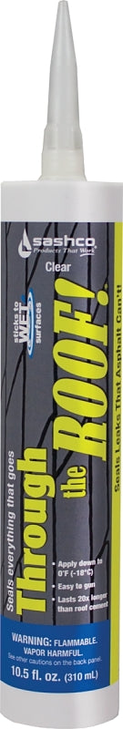 Sashco - 14010 Through The Roof Sealant, 10.5 oz Cartridge, Clear (Pack of 1)