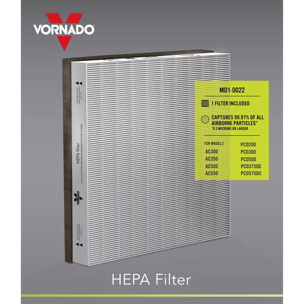 Vornado MD1-0022 Air Purifier Filter, 1 Count (Pack of 1), Gray