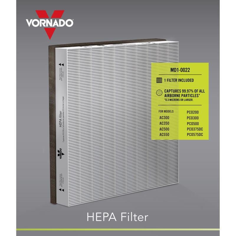 Vornado MD1-0022 Air Purifier Filter, 1 Count (Pack of 1), Gray
