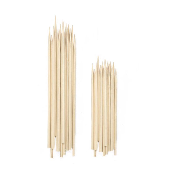 Viovia 4 Inch and 6 Inch Bamboo Skewers-Environmentally Friendly and Disposable Bamboo Skewers Perfect for Party, Banquet, Buffet, Catering, and Daily Life-Sets of 200 or 1,200 Skewers (200) VIO-0082