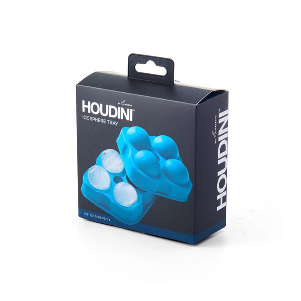Houdini Large Sphere Ice Tray Mold, Makes Four Ice Balls, Blue H9-013501T