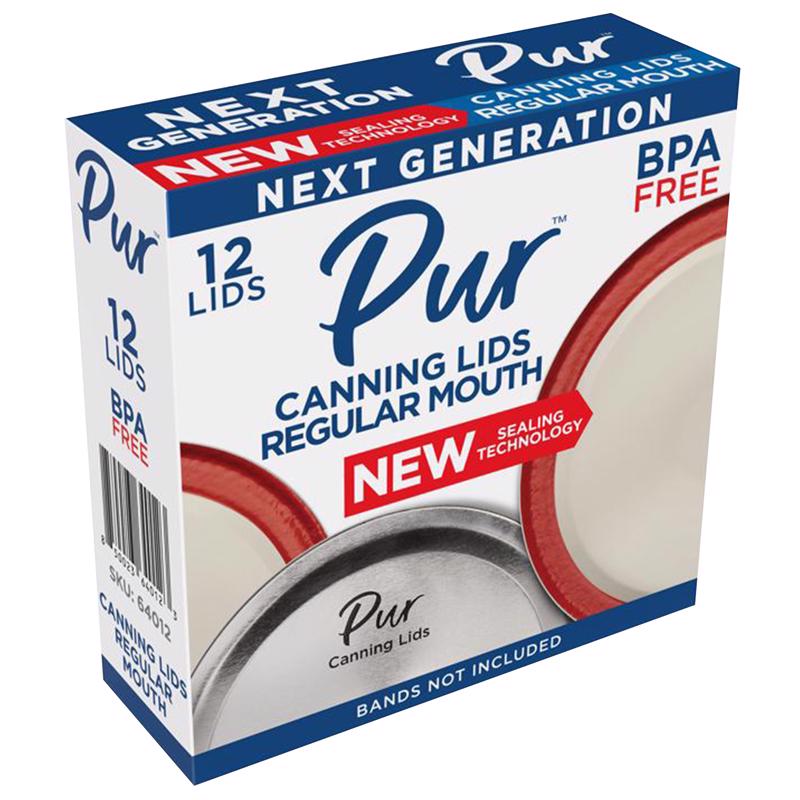 PUR Regular Mouth Canning Lid 12 pk - Case Of: 3636
