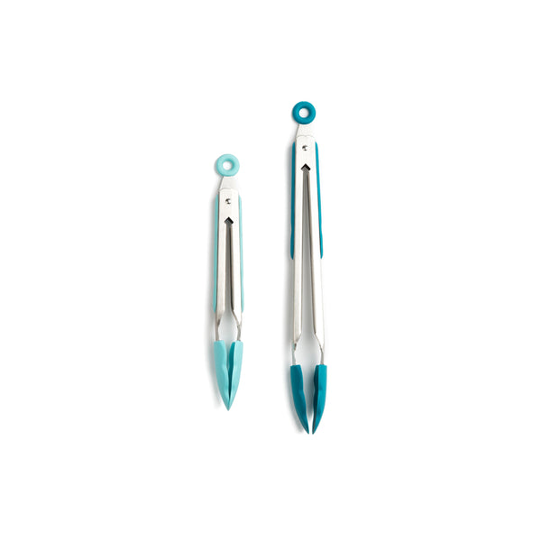 Core Kitchen 6036935 Assorted Silicone & Stainless Steel Locking Tongs - Pack of 6 AC54175