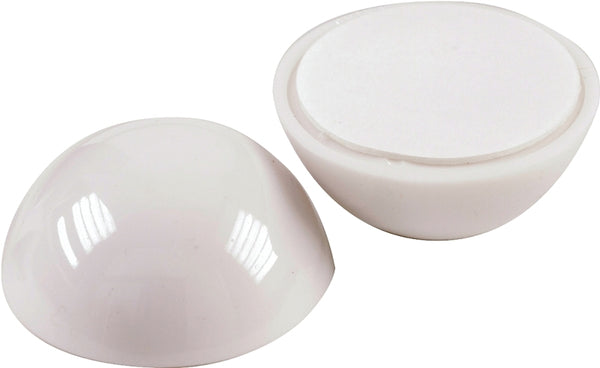 Shepherd Hardware 9568 White Cushion Doorstops, 2-Pack