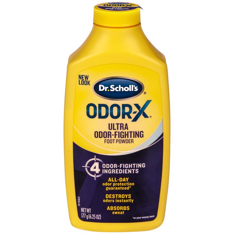 Dr. Scholl's Odor-X Ultra Odor-Fighting Foot Powder, 6.25 oz - Talc-Free Formula Destroys Odors Instantly, Absorbs Sweat, All-Day Odor Protection Guaranteed, Keep your Feet Feeling Fresh and Dry, 3 Ct 90000065