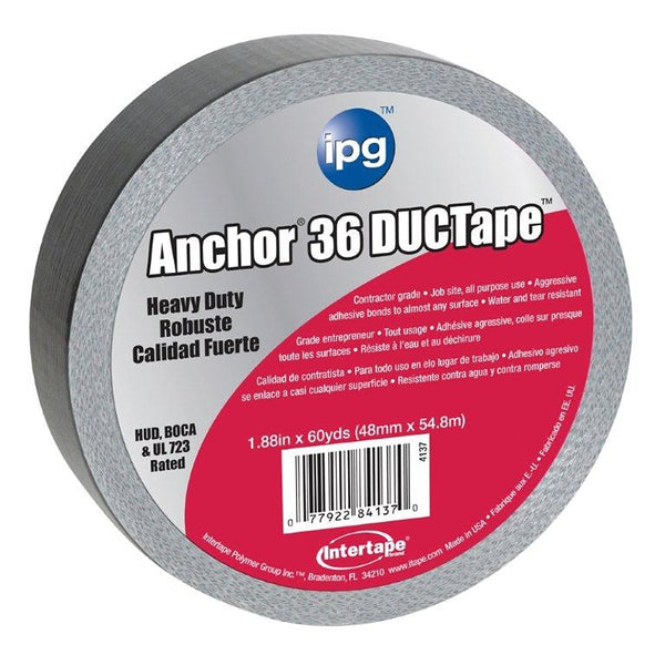 IPG Heavy Duty AC36 DUCTape 1.88" x 60 yd, Silver (Single Roll) 4137