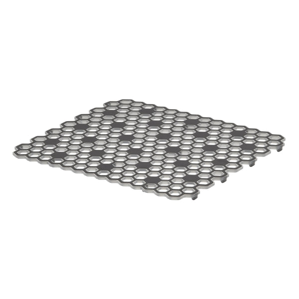Spectrum Diversified Hexa Raised Feet Quick-Drying, Heavy-Duty Protector with Non-Slip Surface, Small Mat for Dual Sinks, 10.5" x 12", Gray A33012
