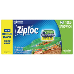 Ziploc Sandwich and Snack Bags, Storage Bags for On the Go Freshness, Grip 'n Seal Technology for Easier Grip, Open, and Close, 90 Count 71147