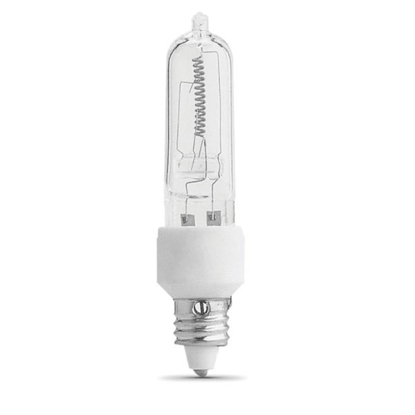 Feit Electric BPQ100/CL/MC Dimmable Halogen Lamp, 100 W, 120 V, T4, 2000 hr BPQ100/C/MC/RP