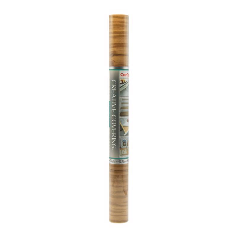 Con-Tact Brand Creative Covering, Self-Adhesive Shelf Liner, Multi-Purpose Vinyl Roll, Easy to Use and Apply, 18'' x 16', Knotty Pine