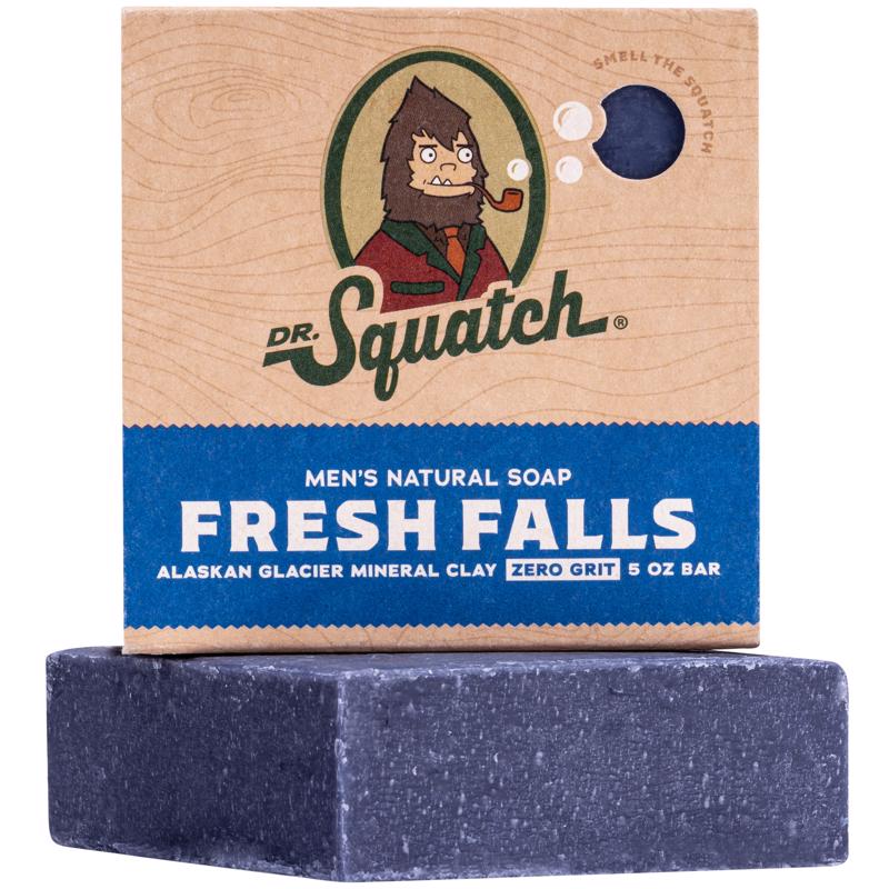 Dr. Squatch All Natural Bar Soap for Men with Zero Grit, Fresh Falls