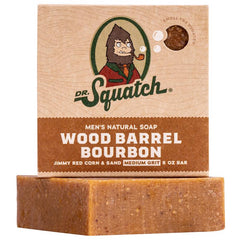 Dr. Squatch All Natural Bar Soap for Men with Medium Grit, Wood Barrel Bourbon 5 Ounce (Pack of 1) RTLBARWBB-6-6