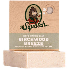 Dr. Squatch All Natural Bar Soap for Men with Medium Grit - Birchwood Breeze 5 Ounce (Pack of 1) RTLBARBWB-6-6