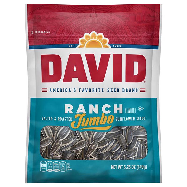 David's Sunflower Seeds Ranch, 5.2500-ounces (Pack of12) 496526