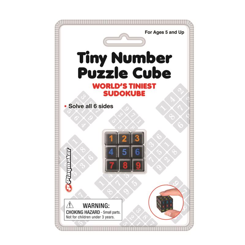 Playmaker Toys 6063183 Tiny Number Plastic Puzzle Cube Multi Color