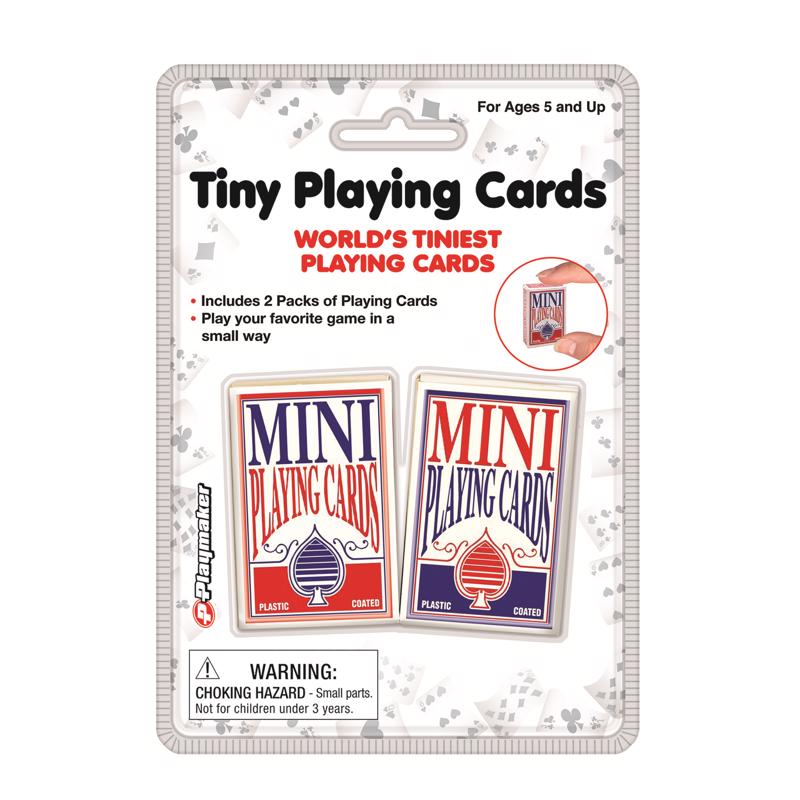 Playmaker Toys 6063324 Plastic Tiny Playing Cards Blue & Red