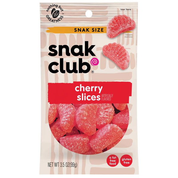 Snak Club Cherry Slices Gummi Candy 3.5 oz Bagged 1785554