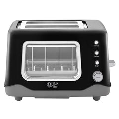 Rise by Dash RCVT200GBBK02 Toaster, Clear