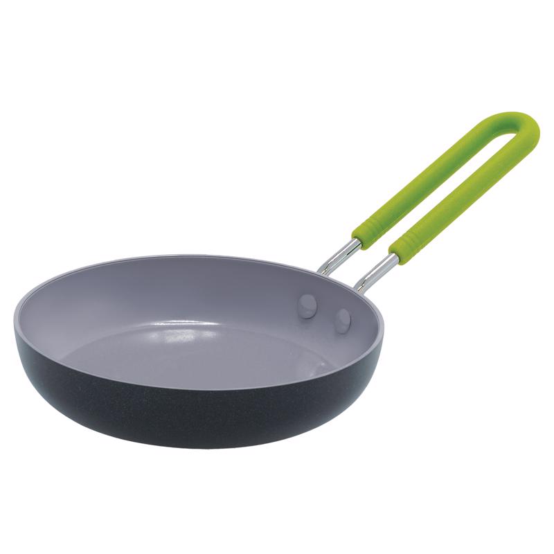 GreenPan Mini Healthy Ceramic Nonstick, 5" Round Egg Pan, PFAS-Free, Dishwasher Safe, Stay Cool Handle, Black