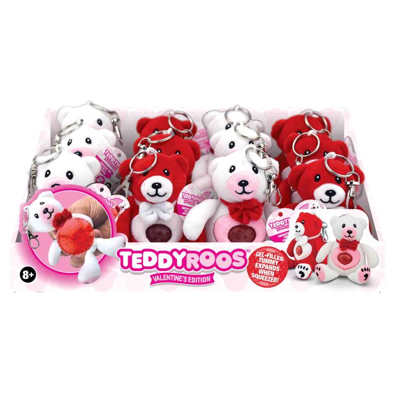 Shawshank LEDz 6066713 Teddyroos Valentines Keychain Assorted - 12 Piece - Pack of 12