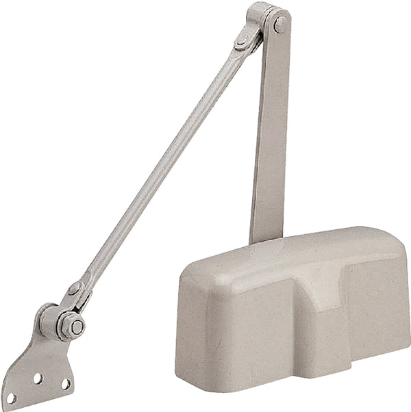 Mintcraft ProSource C101-BH-SA-IV Door Closer, Non-Handed Hand, Automatic, Aluminum, Ivory, 85 lb