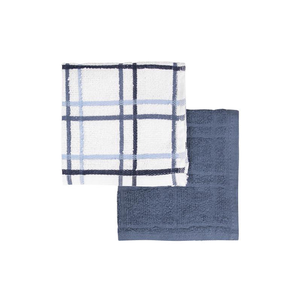 Ritz Blue/White Cotton Dish Cloth 2 pk 27224