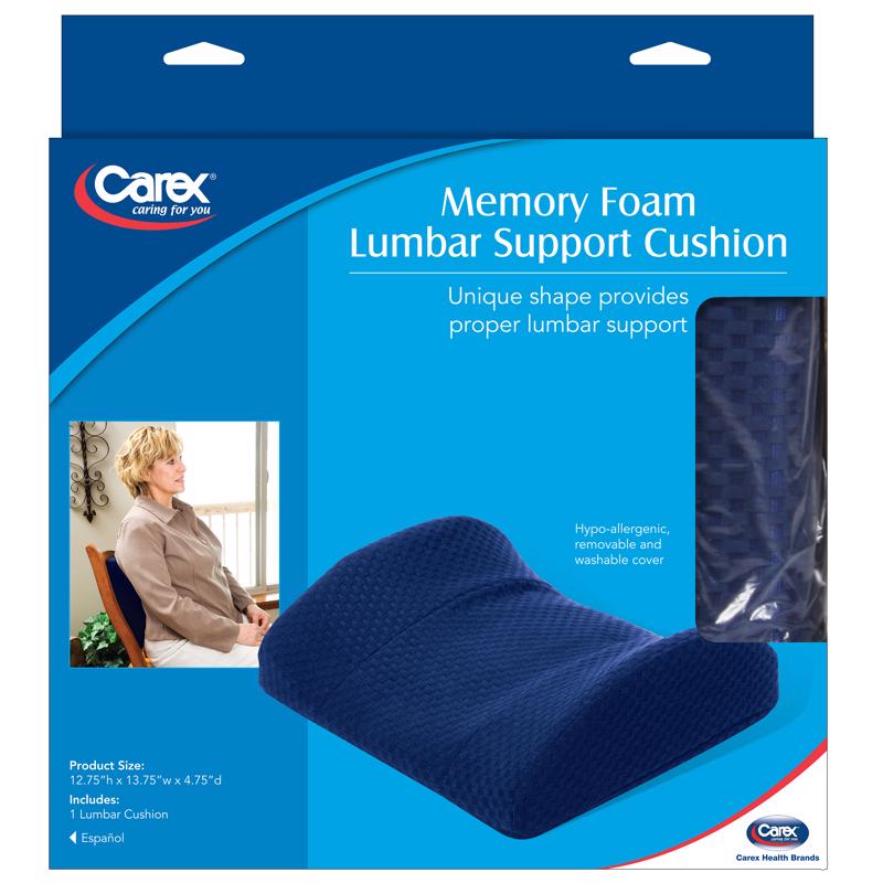 Carex Lumbar Support Pillow - Office Chair Back Support, Back Cushion and Lower Back Pillow - Desk Chair Back Support