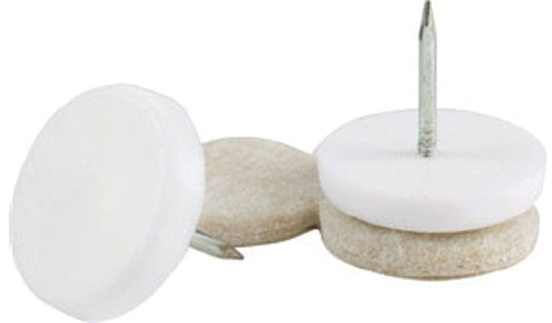 Shepherd Hardware 9955 1-1/8-Inch Nail On Furniture Glides with Felt Pads, 8-Pack
