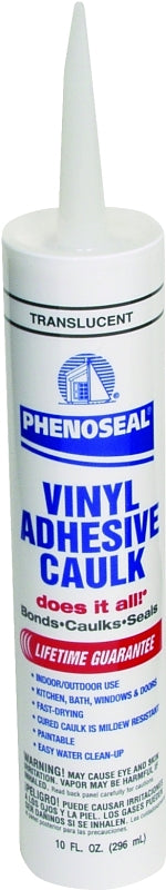 DAP Products PHENOSEAL Does It All! Vinyl Adhesive Caulk, Transluscent, 00006, 10.0 Fl Oz