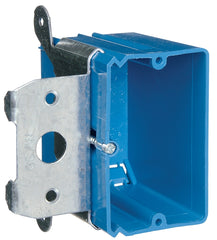 Thomas & Betts Carlon B121ADJ Outlet Box, New Work, 1 Gang, 3-3/4-Inch Length by 3-7/8-Inch Width by 3-3/8-Inch Depth, Blue