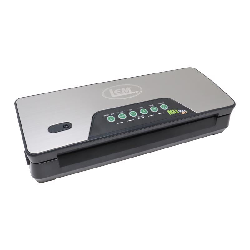 LEM Products MaxVac Go Cordless Plastic Vacuum Sealer with 11.8 Inch Seal Bar, Silver and Black