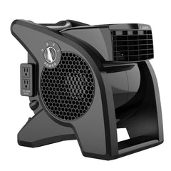 Lasko High Velocity Fan, 15", 375 CFM, Professional Utility Pivoting Blower Fan with 3 Speeds, 2 Accessory Outlets, 120V, Black, Model U15617