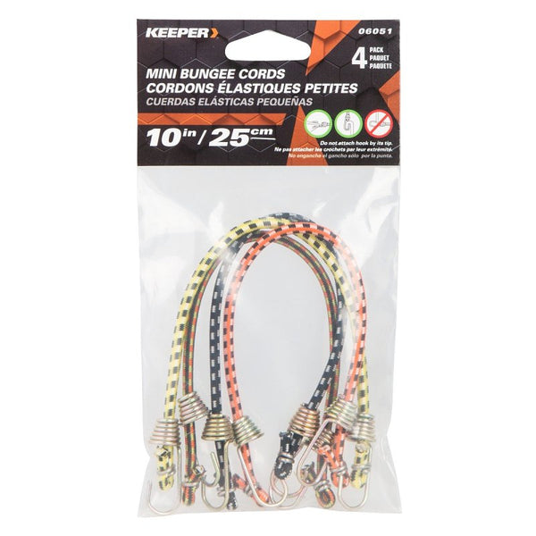 Hampton Products-Keeper Bungee Mini 10" 4PK 06051