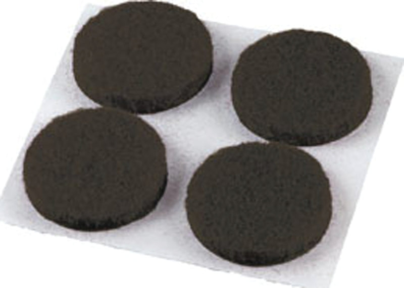 Shepherd Hardware 9959 3/4-Inch Self-Adhesive Felt Furniture Pads, 12-Pack, Brown