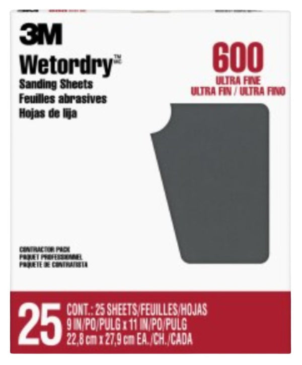 3M 88619NA 99419 Sand Paper, 9" x 11" Black 99419NA
