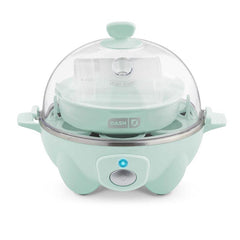 DASH Rapid Egg Cooker: 7 Egg Capacity Electric Egg Cooker for Hard Boiled Eggs, Poached Eggs, Scrambled Eggs, or Omelets with Auto Shut Off Feature - Aqua DEC007AQ